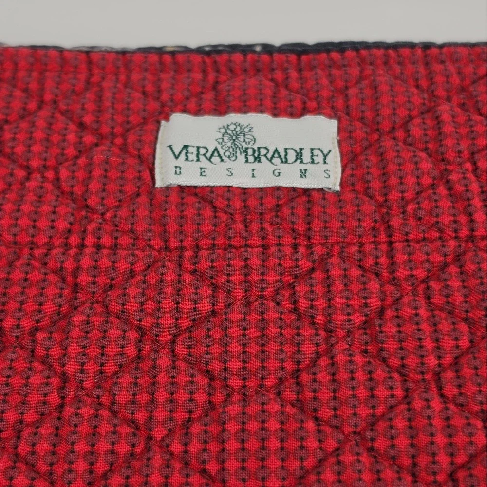 Vera Bradley Classic Black Retired 5 Placemats 6 Napkins Quilted Cotton Set